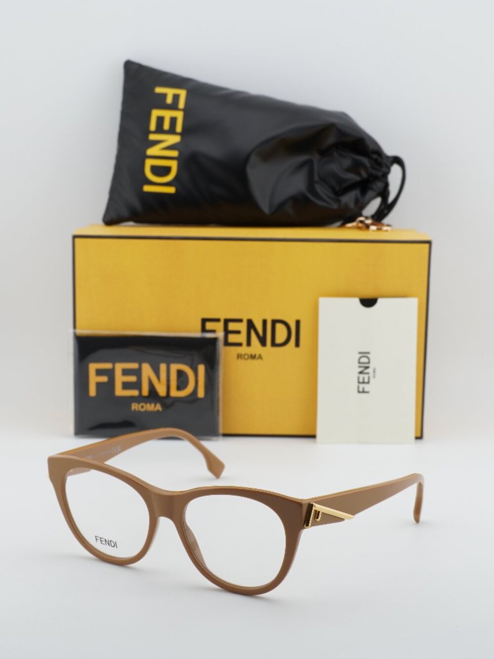 Fendi FE50101I 045 Cat Eye Eyeglasses - Brown 53mm